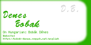 denes bobak business card