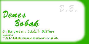 denes bobak business card